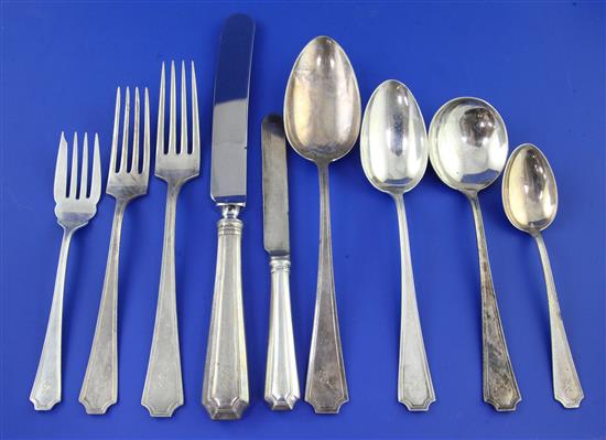 A 20th century Canadian Birks sterling silver part suite of Chatsworth? pattern cutlery,